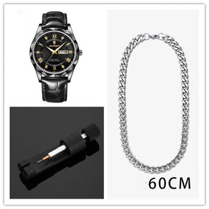 Leather Belt Men's Luxury Fashion Quartz Wrist Watch