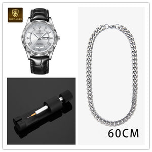 Leather Belt Men's Luxury Fashion Quartz Wrist Watch