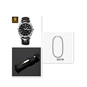 Leather Belt Men's Luxury Fashion Quartz Wrist Watch