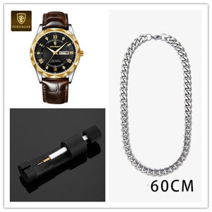 Leather Belt Men's Luxury Fashion Quartz Wrist Watch