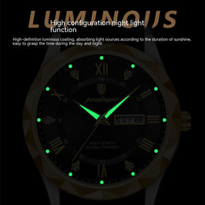 Leather Belt Men's Luxury Fashion Quartz Wrist Watch