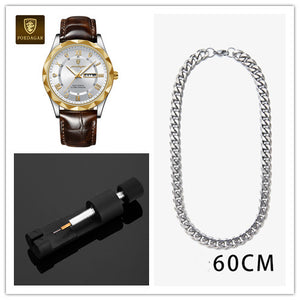 Leather Belt Men's Luxury Fashion Quartz Wrist Watch