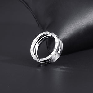 Unisex Stainless Steel Deformation Kissing Fish Ring For Men Women Engraved Forever Statement Rings Chain Jewelry Gift
