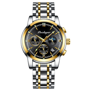 Multifunctional Men's Watch Luminous Waterproof Quartz Wrist Watch