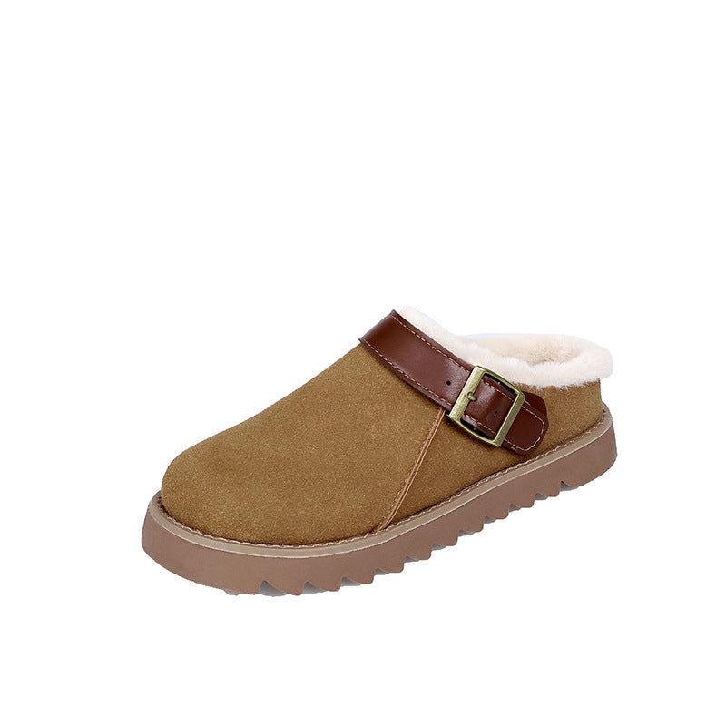 New Integrated Thickened Plush Warm Snow Boots