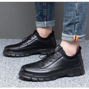 Business Formal Leather Shoes Black Casual Soft Upper