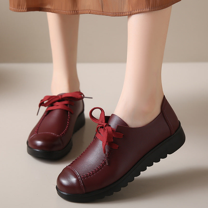 Women's Work Black Flat Soft Sole Anti-slip Shoes