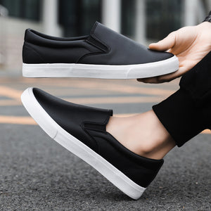 Breathable Flat Casual Sports Leather White Shoes