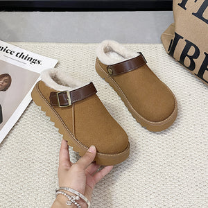 New Integrated Thickened Plush Warm Snow Boots