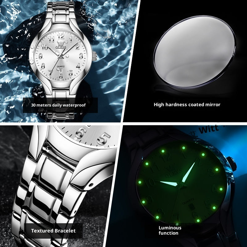 Men's Versatile Fashion Three-dimensional Dial Quartz Watch