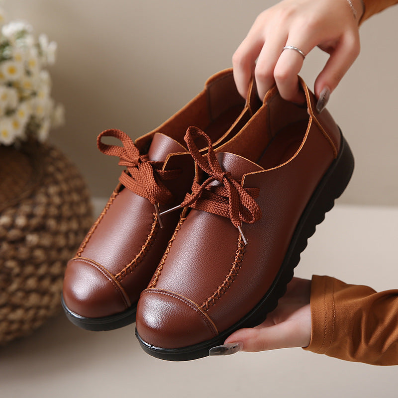 Women's Work Black Flat Soft Sole Anti-slip Shoes