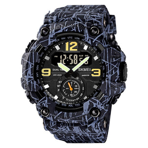 Outdoor Shockproof Plastic Men's Watch With Large Dial, Sports Digital Display, And Synchronized Electronic Watch