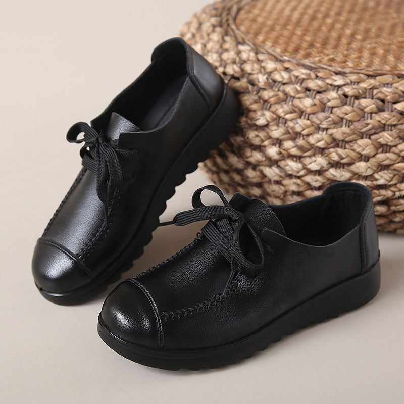 Women's Work Black Flat Soft Sole Anti-slip Shoes