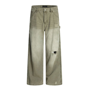 American Retro Tattered Jeans Jeans