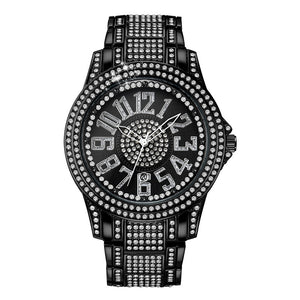 Men's Diamond Fashion Alloy Strap Date Quartz Watch