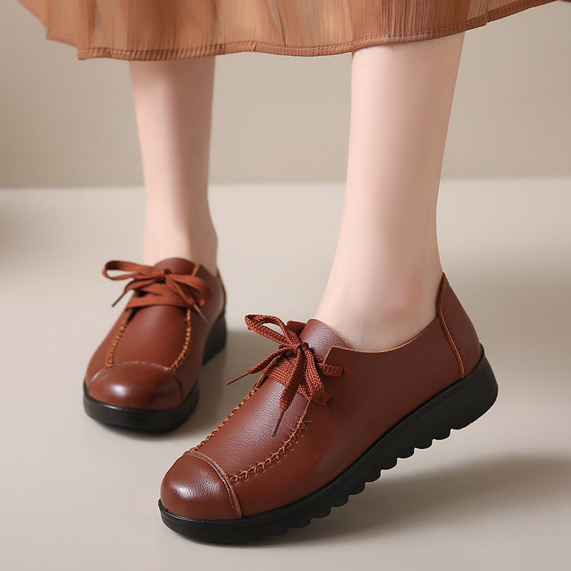 Women's Work Black Flat Soft Sole Anti-slip Shoes