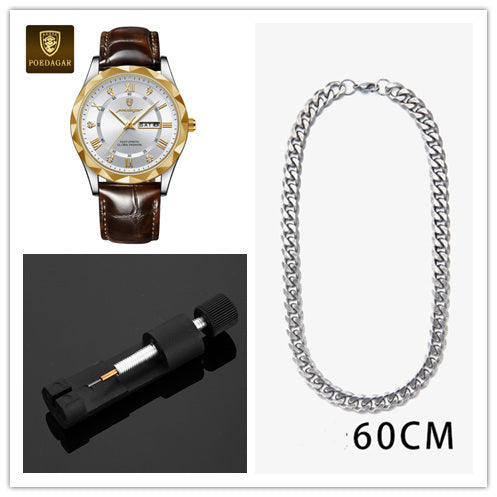 Leather Belt Men's Luxury Fashion Quartz Wrist Watch