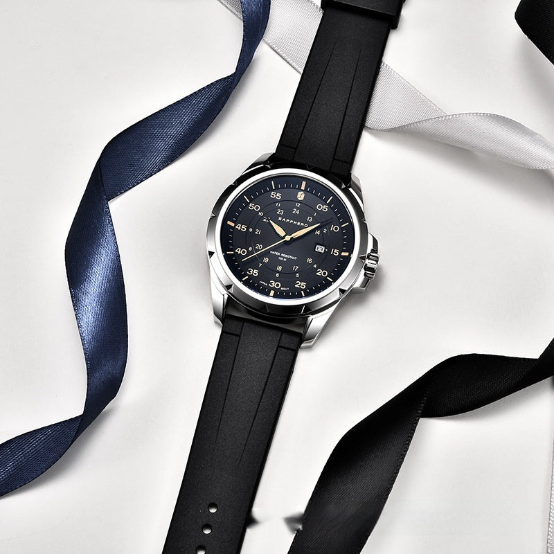 Youth Student Quartz Exam Watch Men's Silicone Waterproof 520 Gift For Boyfriend